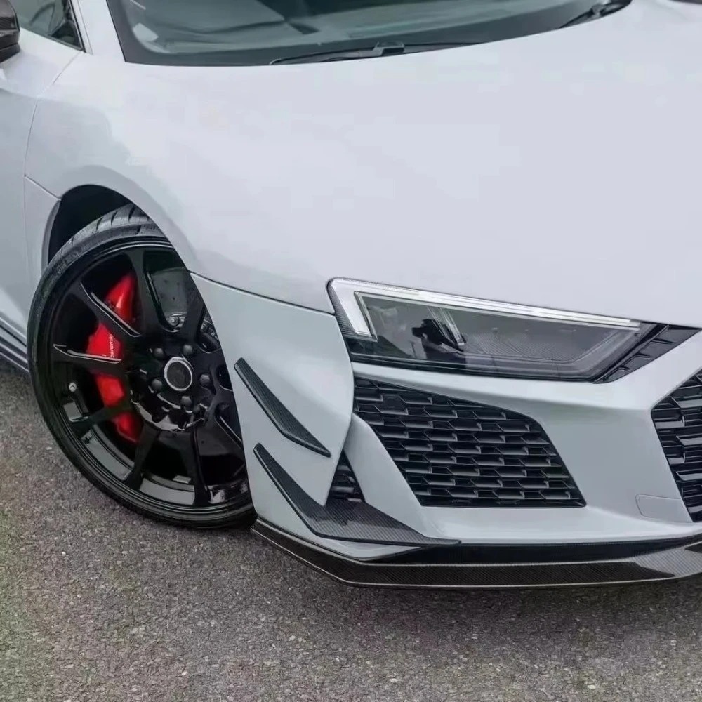 High Quality Fast Delivery Whole Sale Price Prepreg Dry Carbon Fiber RWD Style Front Canards Body Kits for R8 GT 2020-2024